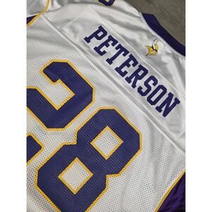 Minnesota Vikings Jersey 2XL Adrian Peterson 28 Screen Print NFL Equipment RBK